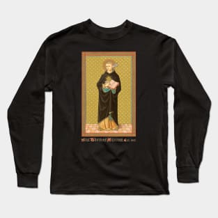 Saint Thomas Aquinas Holy Card Long Sleeve T-Shirt